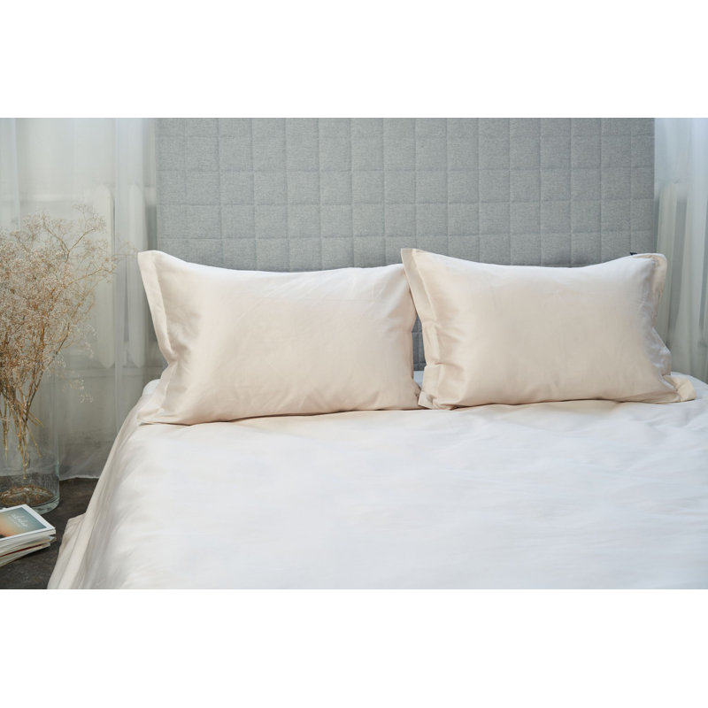 Abdalkhalq Solid Colour Duvet Cover Set with Pillowcases Included, 200 x 200 cm Duvet Cover + 2 Pillowcases, Beige