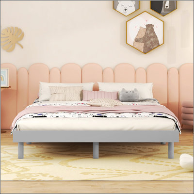 Modern Design Full Floating Platform Bed Frame