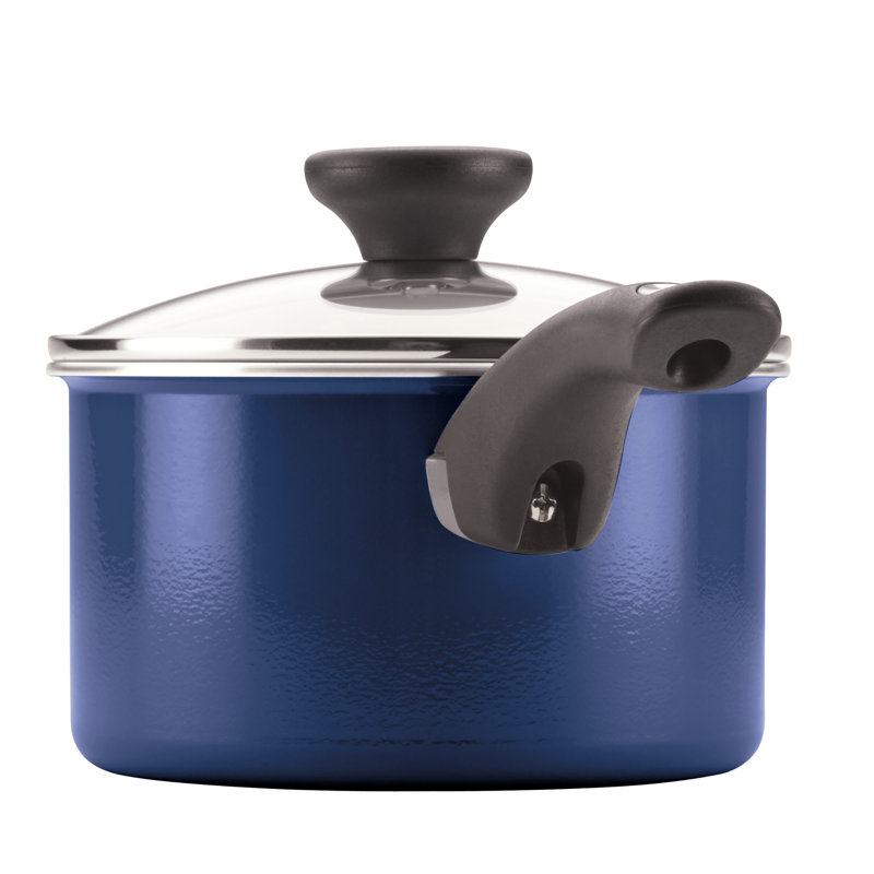 Blue 12-Piece Nonstick Ceramic and Aluminum Cookware Set