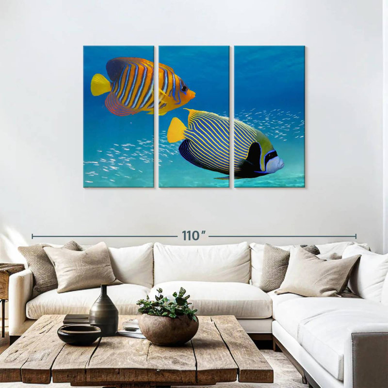 Exotic Emperor Angelfish, 48" H x 74" W