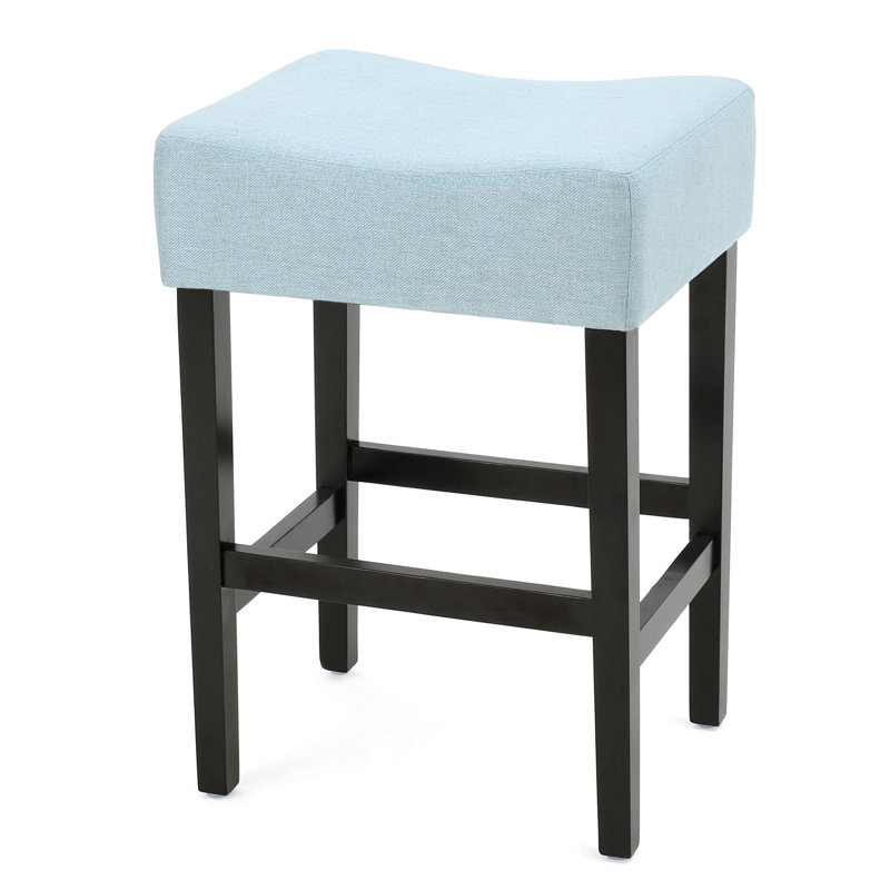 Set Of 2, 26.75" Backless Height Barstool, Light Blue
