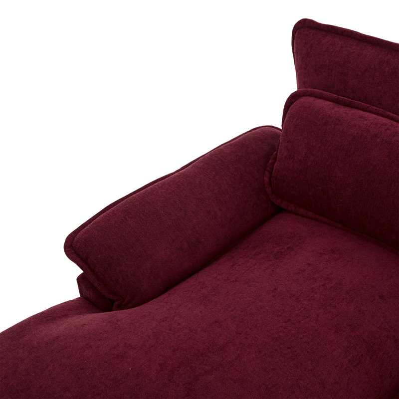 Canapé modulaire Chenille, Chenille rouge Claret