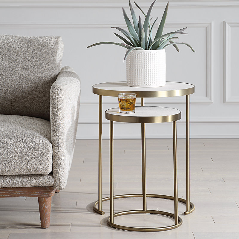 Ruvi White Nesting Tables