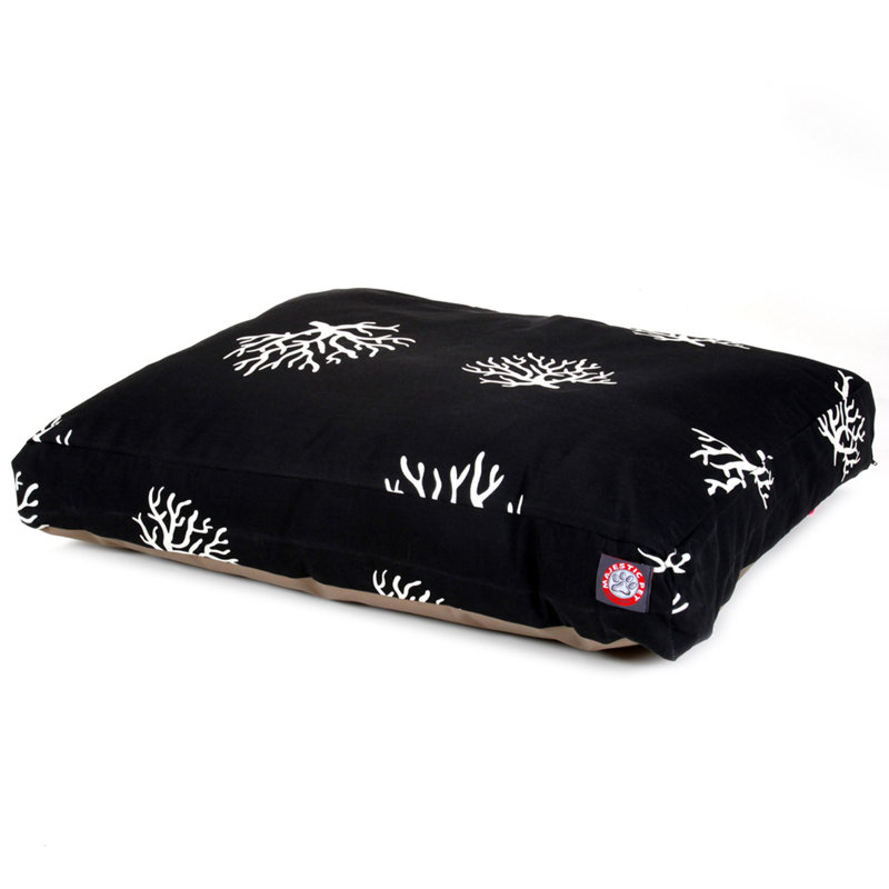 Oreiller orthopédique en mousse mémoire, Noir, Petit (l 20 po x P 27 po x H 4 po) ;