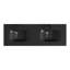  Meuble-lavabo mural double 60 po avec dessus en pierre noire-117226369