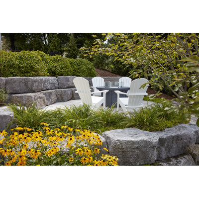 Crystal Harbor Classic Stationary Adirondack Chair – Recycled HDPE Muskoka-Style Outdoor Patio Seating by Crystal Harbor Collection