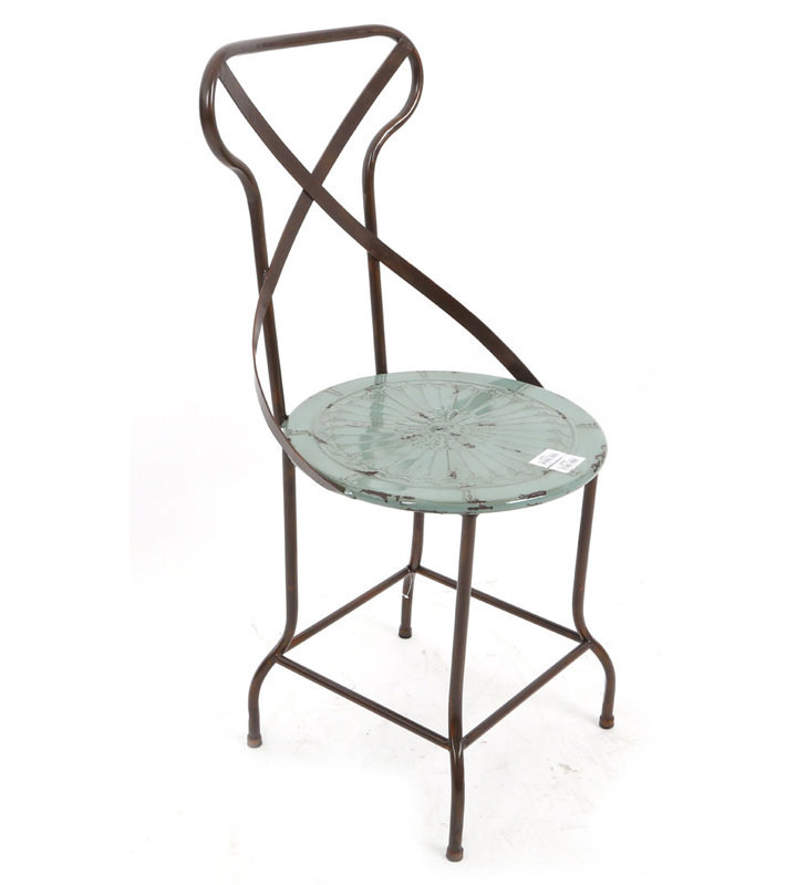 Craybrough Counter Stool with Metal Frame, Borwn/Cream