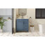 Élégant meuble-lavabo de 30 pouces avec lavabo en céramique, 2 tiroirs et tablette réglable pour les petits espaces-129184595
