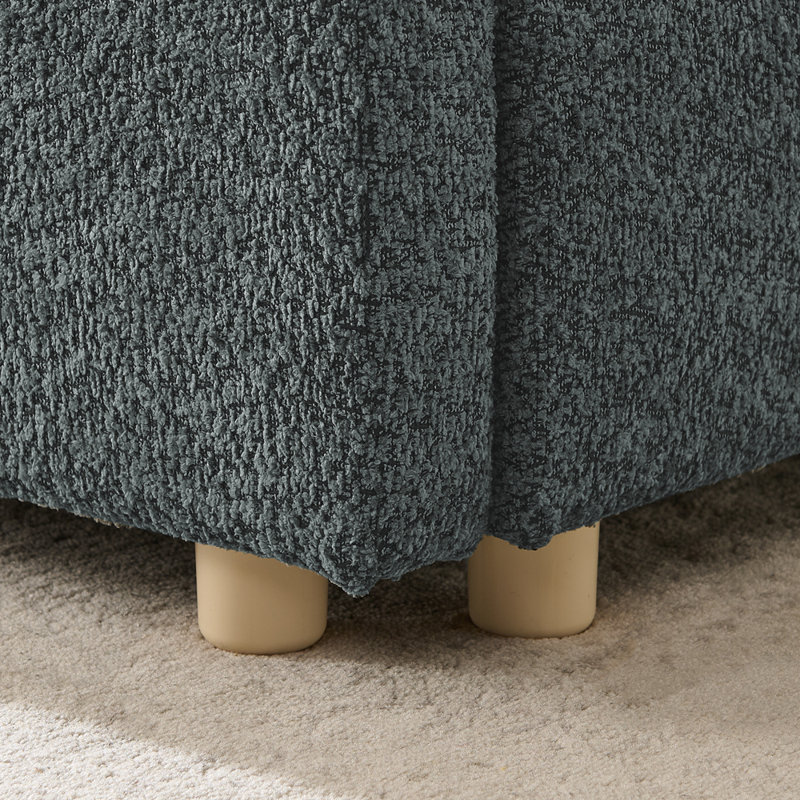 Très grande base de lit tapissier, Gris foncé