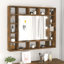 Ivenita Wood Flat Wall Mirror with Shelves-435163232