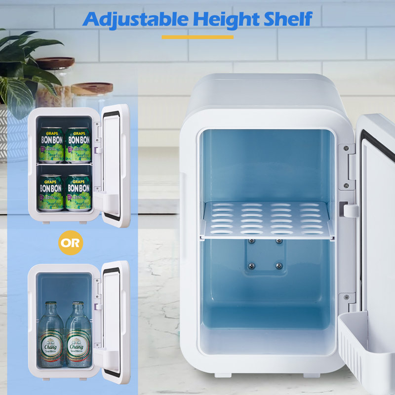 Symple Stuff 6 L Countertop Mini Fridge, White