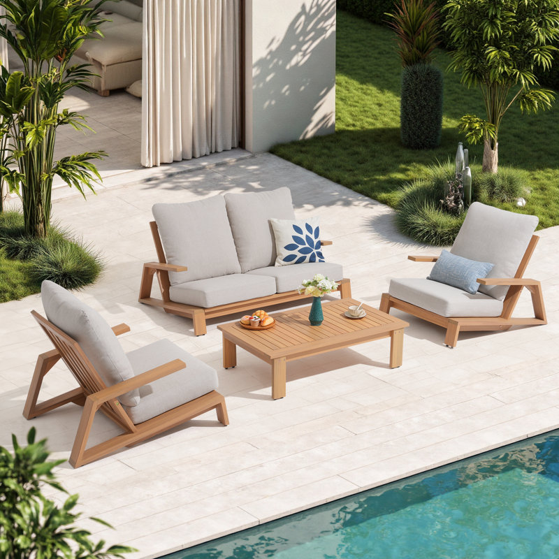  Outdoor 4-piece Patio Conversation Set