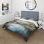 Ensemble de housse de couette en microfibre / polyester Beige Bridge Impressionist Waterscape An Bedding-1218081016