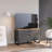 Bellmon TV Unit with 1 Drawer 1 Flip Door in Grey and Oak