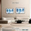 «Blue Grunge Feathers», reproduction sur toile-101455692