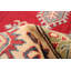 Tapis rouge en laine noué à la main de conception unique 6 pi 7 po x 9 pi 4 po New Age