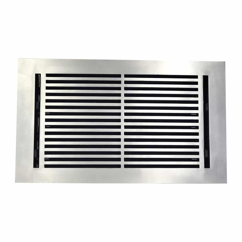 Couvercle de ventilation de registre de plancher en aluminium Elegance, Satin, H 4 po x l 10 po