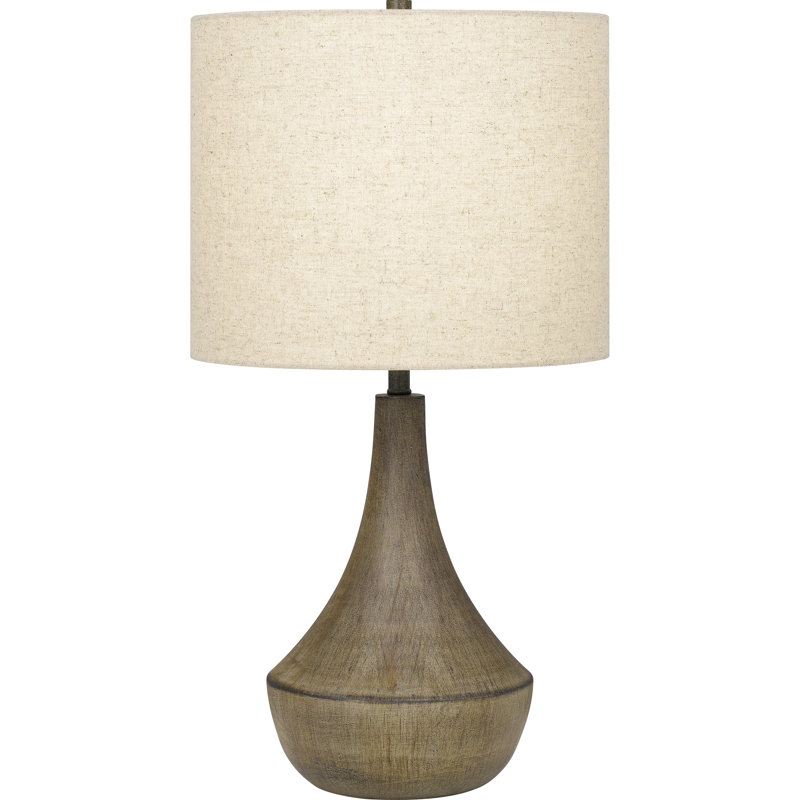 Resin Table Lamp, Weathered Elm