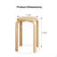 Ensemble de 4 tabourets empilables empilables sans dossier 18 po