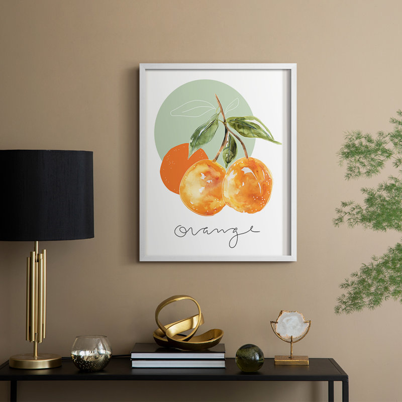 " Orange ", 21" H x 17" W, White