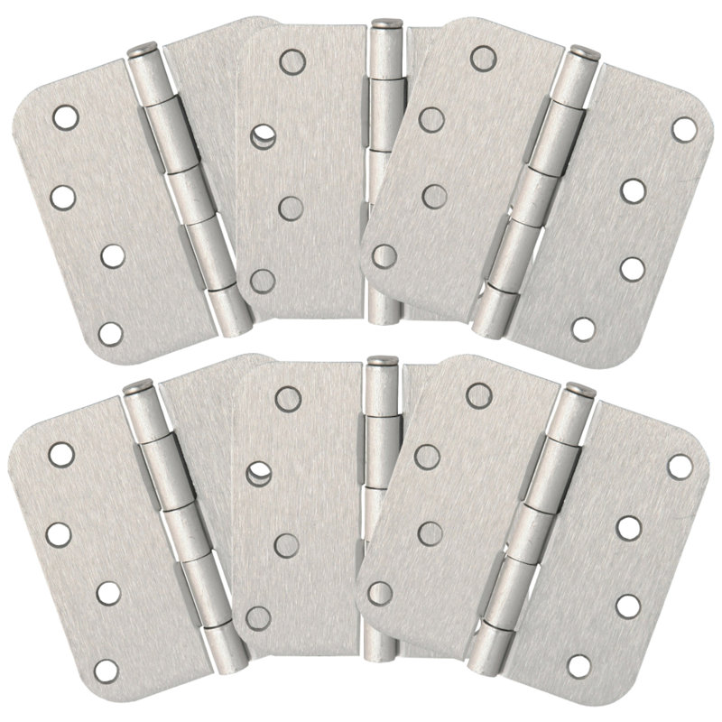 4-inch x 4-inch Oil Rubbed Bronze Steel Door Hinges, 6-Pack