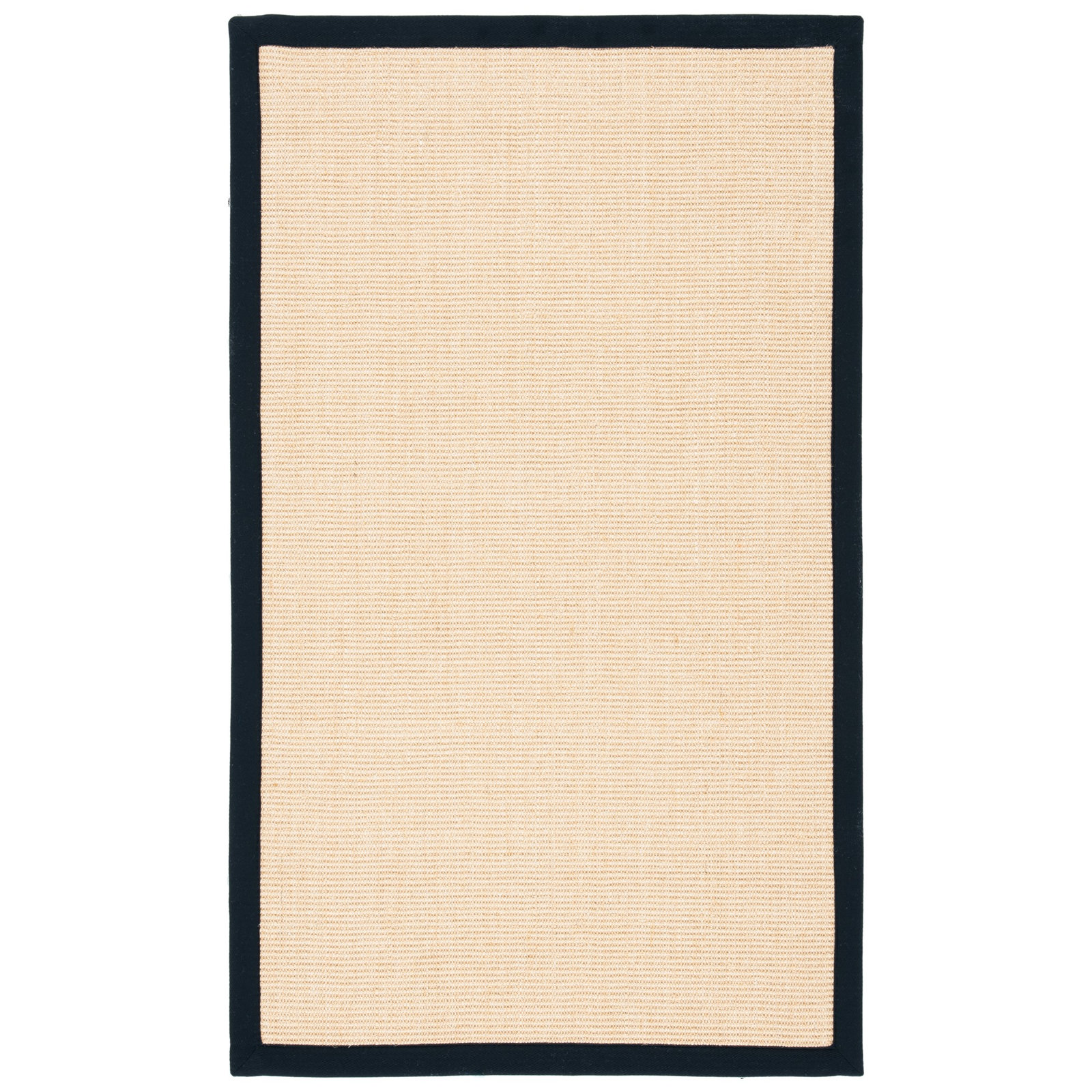 Maize Black Jute Rug, Rectangle 4' x 6'