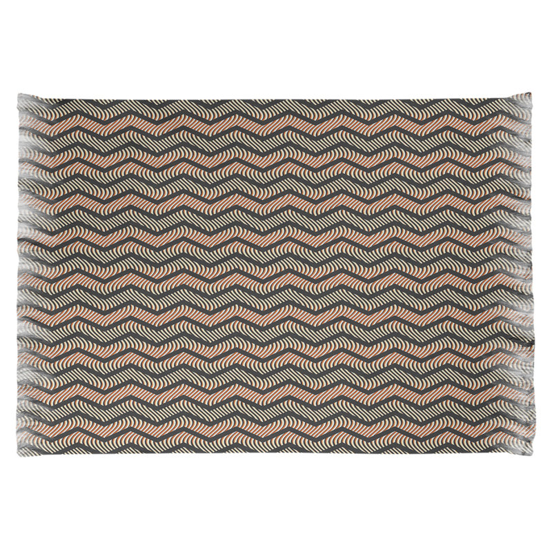 Tapis brun ondulé chevrons, Oui