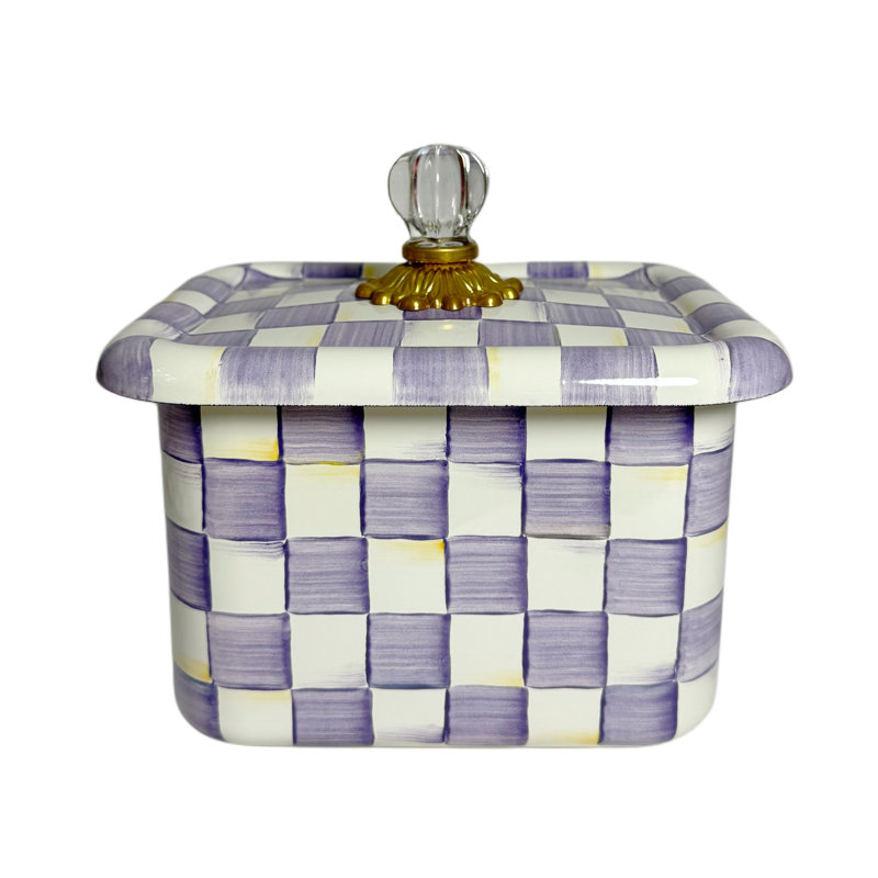 Violet Check Recipe Box