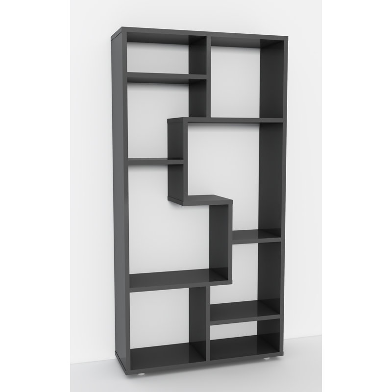 Avanell 116 cm H x 58 cm W Standard Bookcase, Anthracite