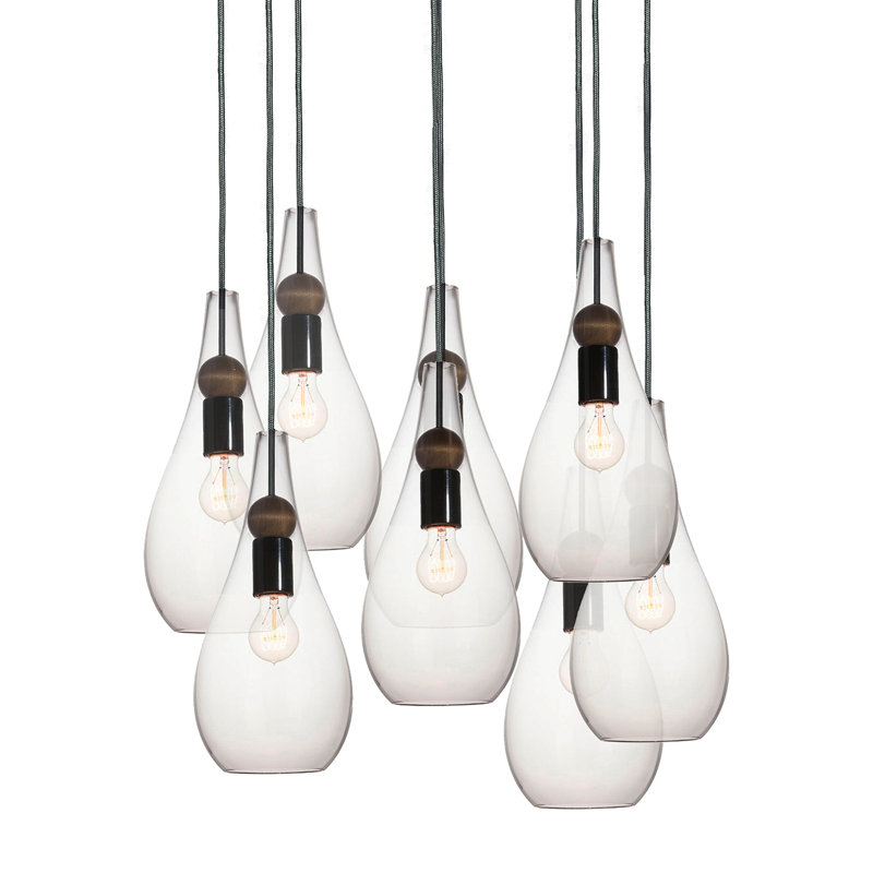 Earth 8 - Light Chandelier, Matte Black, 72" H x 18" W x 18" D