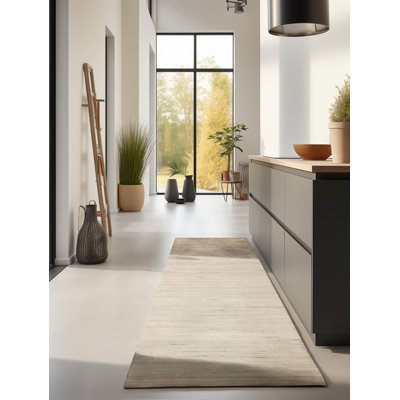 Hand Woven Beige Indoor Rug