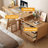 Multifunctional Solid Wood L - shaped Desk and Dresser with Chest of Drawers-725194446