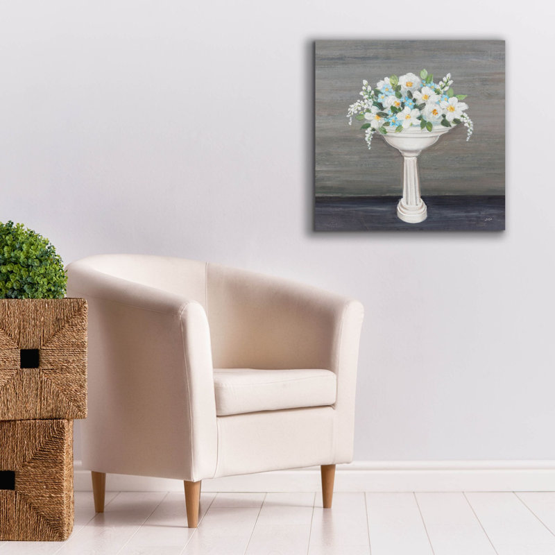 «Blooming Sink» par Julia Purinton, art mural sur toile, H 26 po x l 26 po x P 1,5 po