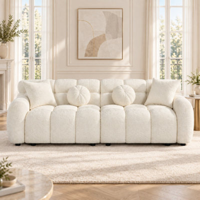 Canapé capitonné moelleux de 87,3 pouces pour salon