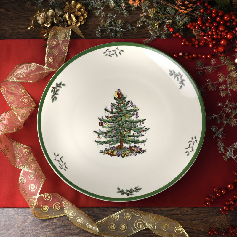 Spode Christmas Tree Melamine Rd Platter 14"