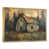 Toile avec cadre flottant or