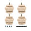 Pied de chignon rond en bois massif non fini 4 po x 5 po-132649622-132649625