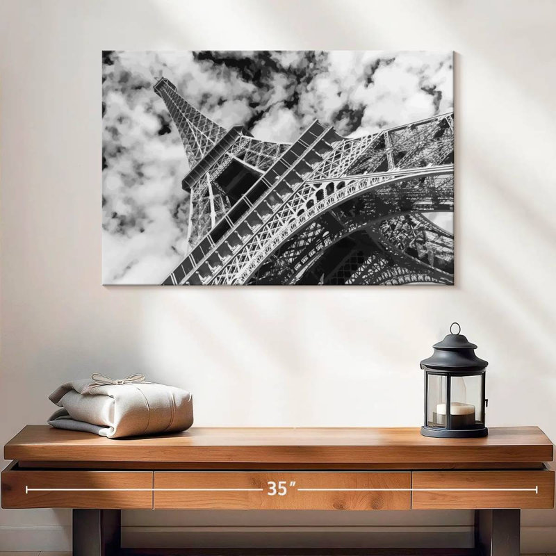 Eiffel Tower Cloudscape Canvas Print, 16" H x 24" W x 1.25" D