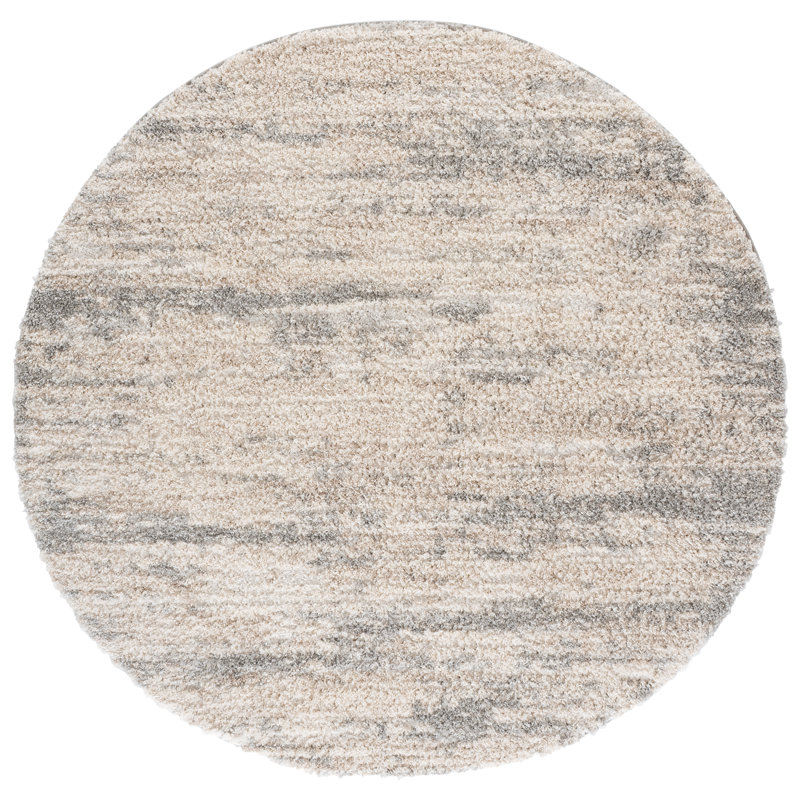 Gemma Shag 600 Performance Abstract Rug, Round 6'7"