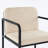Of 2 Stylish Upholstered Counter Height Bar Stools With , Metal Structure And Beige Upholstery For Home Bar, Kitchen Island, Dining Comfortable Frame