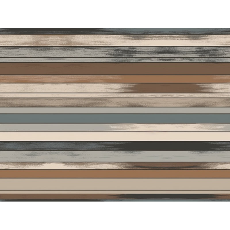 Literie à motif cachemire, Housse de couette pour lit simple, Brun / gris rayé 1