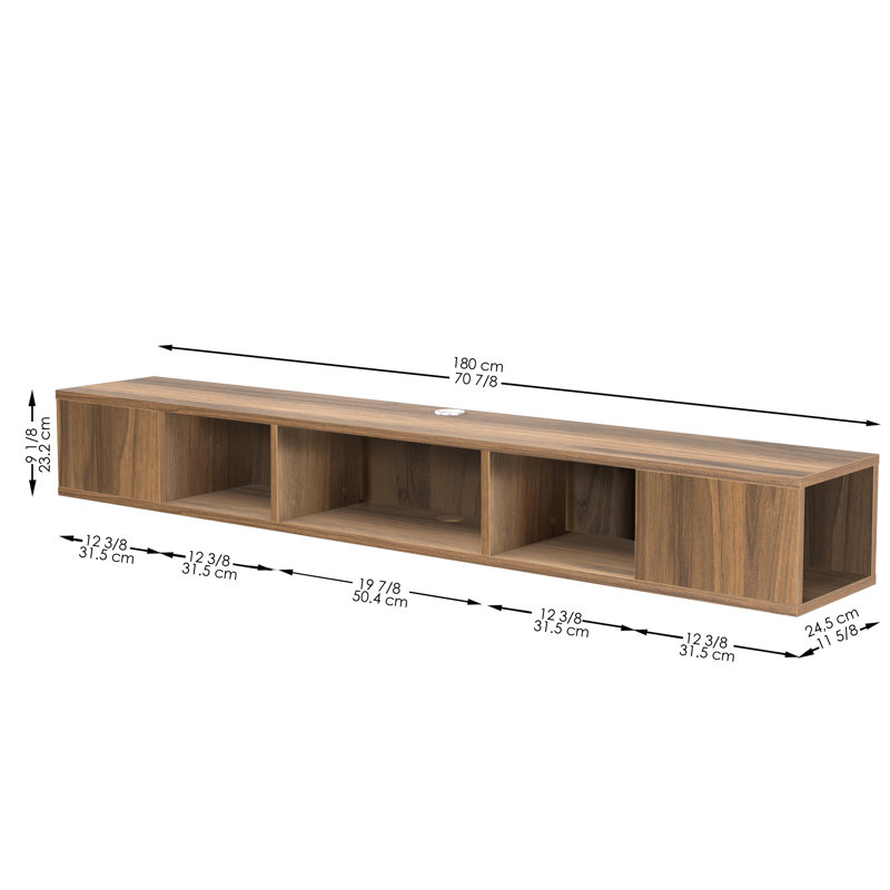 Clayton Floating Tv Stand Up To 80" Tvs Wall Mount Tv Table Modern Console