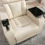 Fauteuil inclinable pivotant électrique avec rotation à 270°, tablette et port USB