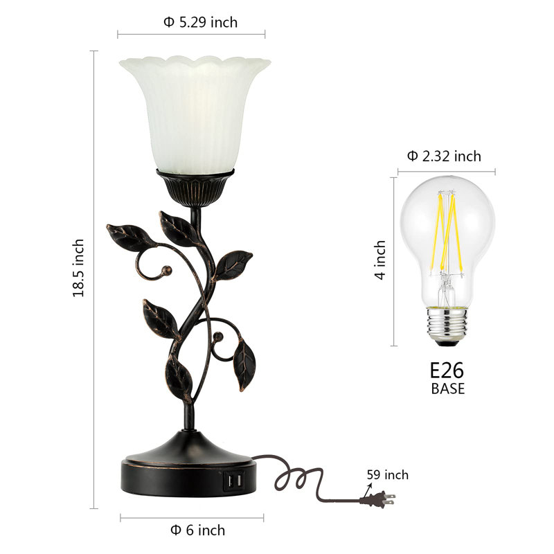 Lampe fantaisie en métal Huldah