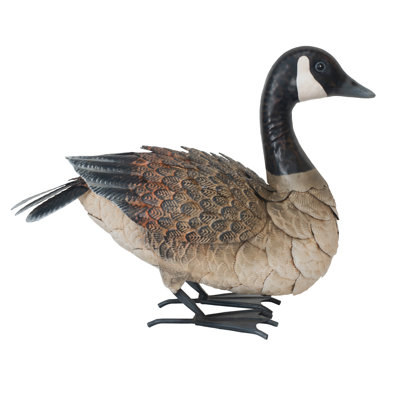 Metal Canadian Goose Statue