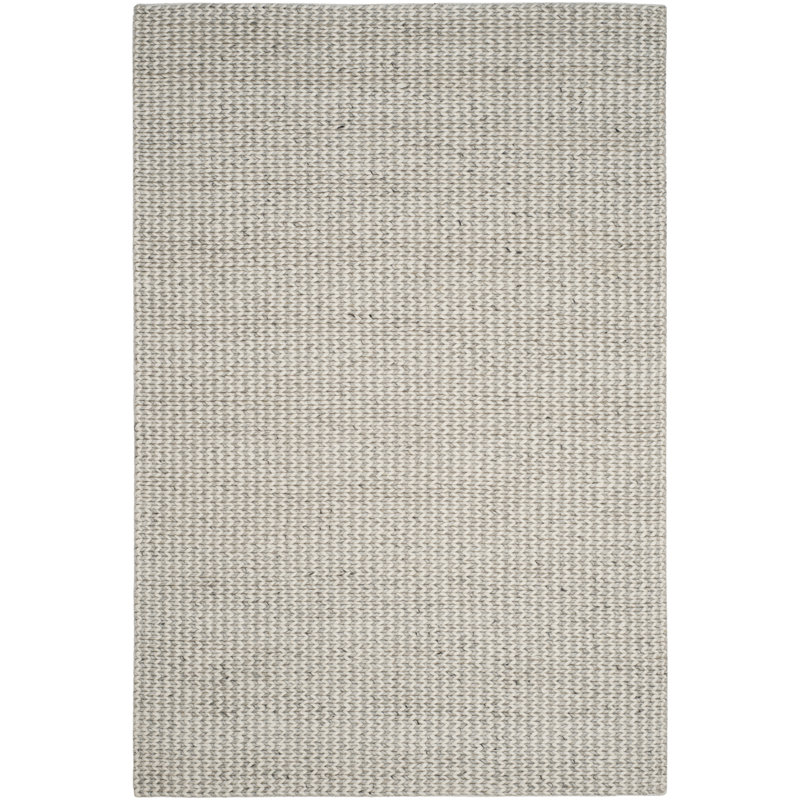 Hand-Tufted Ivory/Silver Area Rug, Rectangle 5' x 8'