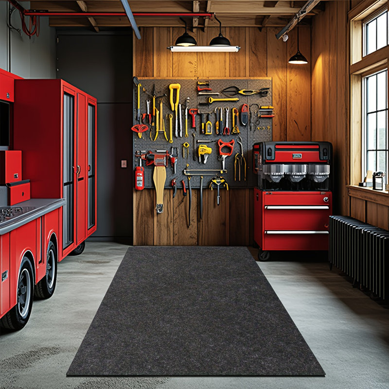 Tapis de plancher de garage polyvalent 22 pi x 8 pi 10 po - Tapis d'huile absorbant, tapis d'entretien de qualité supérieure, plancher de protection pour sous les voitures (convient à la salle de sport / salle de jeux / sous-sol pour enfants)