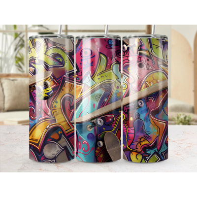 Choose Handmade Tumblers 591 mL Vacuum Insulated Stainless Steel (18/8) Travel Tumbler with Straw