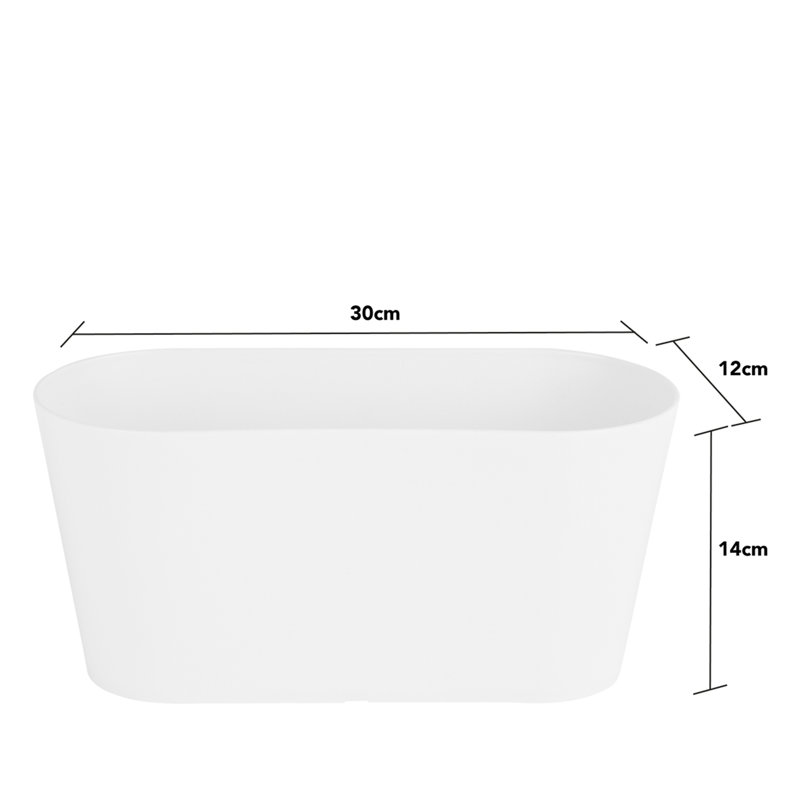Wham Studio 30cm Oval Trough Cover, White