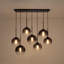 Luminaire suspendu 7 lumières en verre dégradé pour îlot -199178128-199178126